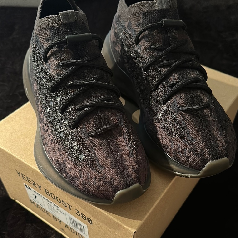 Yeezy Boost 380 in Black and Brown